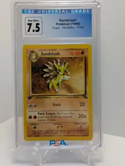 Pokemon TCG - Sandslash Fossil 41/62 1st Edition CGC 7.5 - Image 1