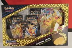 Pokemon TCG Crown Zenith Pikachu VMAX Special Collection Box Sealed - Image 1