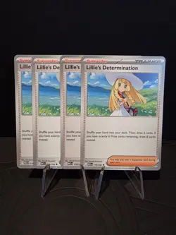 4x Lillie's Determination 119/132 Mega Evolution Pokemon Playset - Image 1