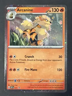 Arcanine *SWIRL* #011 (Black Star Promo) SVP [COSMOS HOLO] Pokemon NM - Image 2