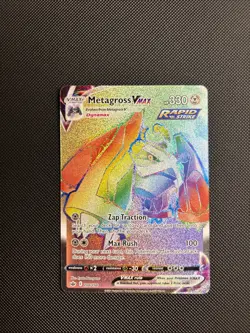 Metagross VMAX 208/198 Rainbow Rare | Chilling Reign Pokemon NM Pack Fresh! - Image 1