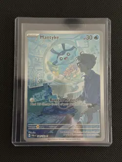 Pokemon Mantyke 189/182 Illustration Rare Full Art Holo SV04 Paradox Rift 30 HP - Image 1