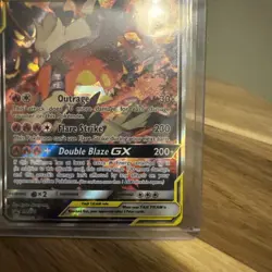 2019 POKEMON SM BLACK STAR PROMO #SM201 FULL ART/RESHIRAM & CHARIZARD GX MP - Image 4