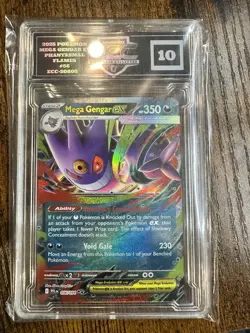 MEGA GENGAR ex 056/094 Pokemon Phantasmal Flames ECC 10 GEM - Image 1