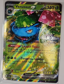 Venusaur ex 001/142 GameStop Stamped Stellar Crown Pokemon Card NM - Image 1