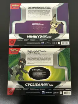 Pokemon TCG: Mimikyu EX Box & Cyclizar Ex Box New Factory Sealed 8 Boosters - Image 2