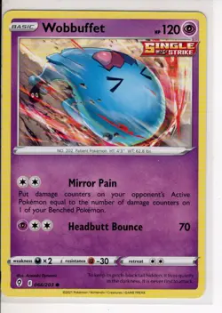 WOBBUFFET EVOLVING SKIES SET POKEMON CARD 066/203 NM/M - Image 1