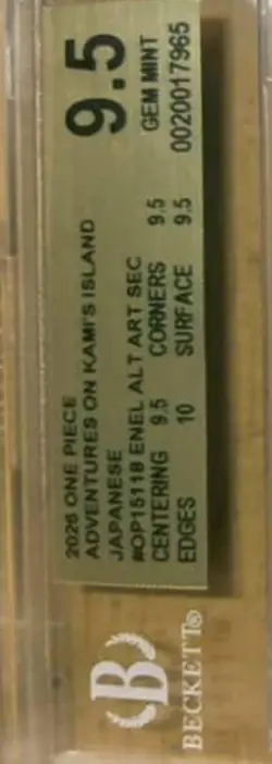 ONE PIECE Card Enel CP15-118 SEC Parallel Secret Rare (9.5 Beckett grading) - Image 4