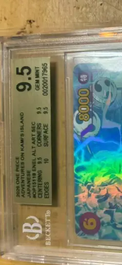 ONE PIECE Card Enel CP15-118 SEC Parallel Secret Rare (9.5 Beckett grading) - Image 5