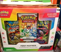 Pokemon First Partner Illustration Collection Series 1 Box Promo Booster Sticker - Image 1