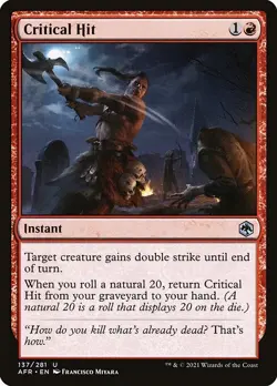 [MTG] Critical Hit (137) (AFR) LP-HP - Image 1