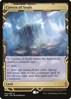 CAVERN OF SOULS Zendikar Rising Expeditions 022 Magic MTG nonfoil - Image 1