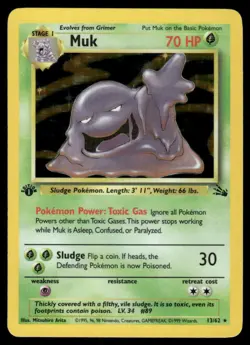 Muk 13/62 1st Edition Holo Fossil Holo Rare NM EBAY LIVE MONDAY - Image 1