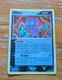 Pokemon TCG Sableye 10/100 Crystal Guardians Holo Rare (LP) - Image 2