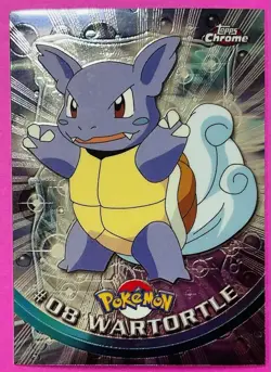 Wartortle (Topps Chrome Series 1) Holo Pokemon Card - Image 1