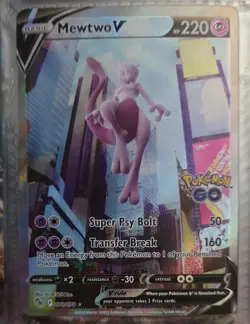 Mewtwo V (Alternate Full Art) 072/078 Pokemon GO Holo - Image 1