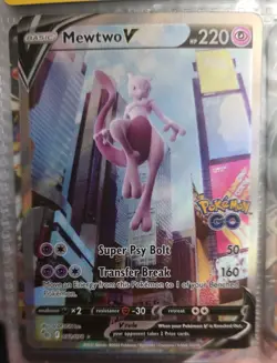Mewtwo V (Alternate Full Art) 072/078 Pokemon GO Holo - Image 2