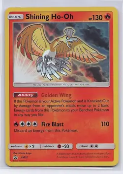 Shining Ho-Oh - SM70 Holo Promo Sun & Moon Promo Pokemon Lightly Played - Image 1