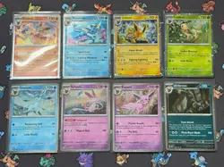 Pokemon TCG Prismatic Evolutions Eeveelution Cosmo Holo Costco Promo Full Set NM - Image 1