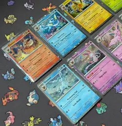 Pokemon TCG Prismatic Evolutions Eeveelution Cosmo Holo Costco Promo Full Set NM - Image 2