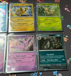 Pokemon TCG Prismatic Evolutions Eeveelution Cosmo Holo Costco Promo Full Set NM - Image 3