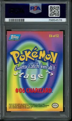 1999 Topps Pokemon Movie Edition #6 CHARIZARD #E6 Holo Foil PSA 8 Near Mint - Image 2