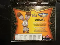 Pokemon TCG Shining Fates Factory Sealed Bunnelby Mad Party Pin Collection Box - Image 2