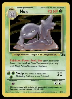 Muk 13/62 Fossil Holo Rare NM EBAY LIVE MONDAY - Image 1