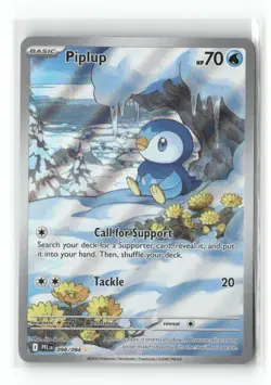 Pokemon TCG Phantasmal Flames #098/094 Piplup Illustration Rare - Image 1