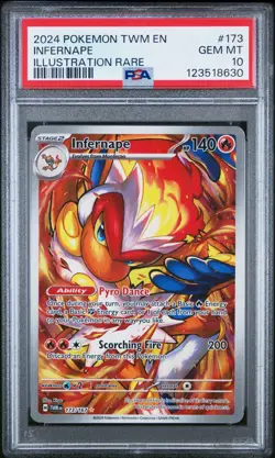 Pokemon Infernape Illustration Rare Twilight Masquerade 173/167 PSA 10 - Image 1