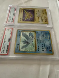 1997 Pokemon Japanese Fossil ARTICUNO + ZAPDOS Holo NM PSA 7 *NEW CERTS* - Image 2