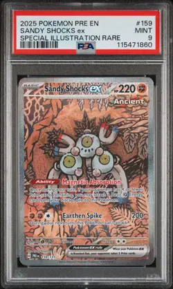2025 POKEMON PRE EN-PRISMATIC EVOLUTIONS #159 SANDY SHOCKS EX PSA 9 - Image 1