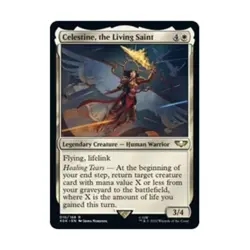 WotC MTG - Universes Beyond: Warhammer 40,000 Celestine Living Saint (R) NM - Image 1