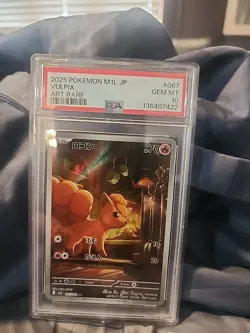 Vulpix 067/063 Art Rare m1L: Mega Brave PSA 10 Gem Mint Japanese Pokemon - Image 1