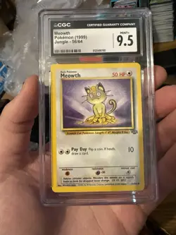 Meowth 56/64 Common Jungle Pokemon Unlimited CGC 9.5 - Image 1
