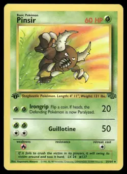 Pinsir 25/64 1st Edition Jungle Rare NM EBAY LIVE MONDAY - Image 1