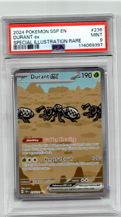 2024 Pokemon SSP EN Surging Sparks Durant EX 236/191 PSA 9 - Image 1