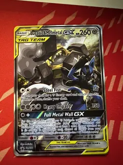 Lucario & Melmetal GX SM192 Sun and Moon Tag Team Pokemon Black Star Promo - Image 1