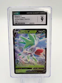 Pokemon 2022 Shaymin V #013 / 172 Brilliant Stars CGC 9 Mint - Image 1