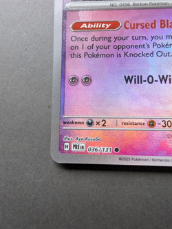 Pokemon TCG Dusclops 036/131 Masterball Holo Rare Prismatic Evolutions English - Image 5