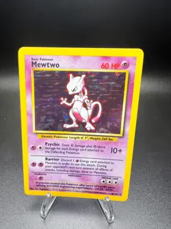1999 Pokemon TCG - Vintage Rare - Mewtwo 010/102 Base Set Holo - Image 1