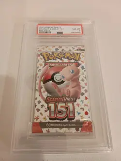 Pokemon Foil Pack 151 Scarlet & Violet PSA 8 Mew - Image 1