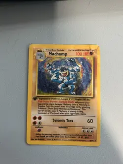 Machamp 8/102 Deck Exclusives Holo Rare 1st Edition 100 HP Pokemon TCG Card 1999 - Image 1