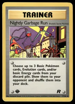 Nightly Garbage Run 77/82 1st Edition Team Rocket Uncommon NM EBAY LIVE MONDAY - Image 1