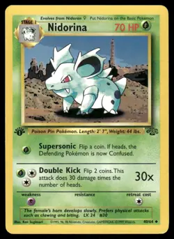 Nidorina 40/64 1st Edition Jungle Uncommon NM EBAY LIVE MONDAY - Image 1