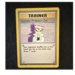 Imposter Professor Oak #73 | Pokemon Base Set | Moderately Played - Image 1