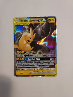 Pokemon Pikachu & Zekrom GX Tag Team Full Art Holo 33/181 2019 HP240 Rare Card - Image 1