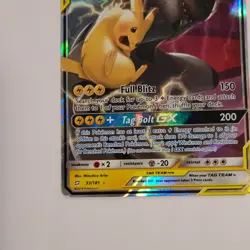 Pokemon Pikachu & Zekrom GX Tag Team Full Art Holo 33/181 2019 HP240 Rare Card - Image 2