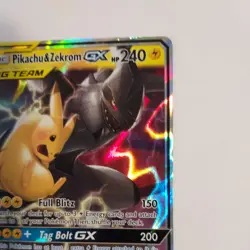 Pokemon Pikachu & Zekrom GX Tag Team Full Art Holo 33/181 2019 HP240 Rare Card - Image 5