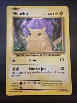 Pikachu 2016 Pokemon Lv 12 60 HP Common 35/108 Artist Mitsuhiro Arita - Image 1